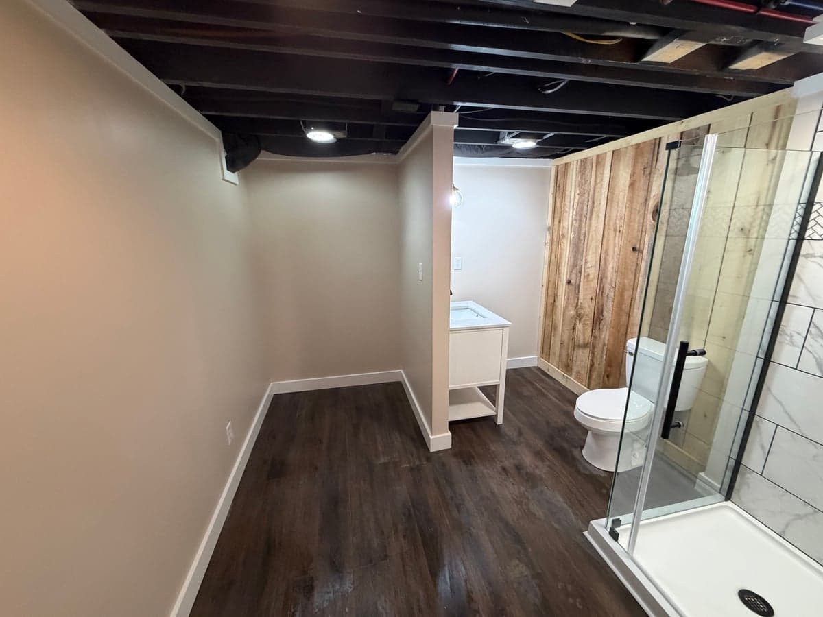 corner glass shower with tile surround in Clarksville, TN by JM Home and Property Services (4)
