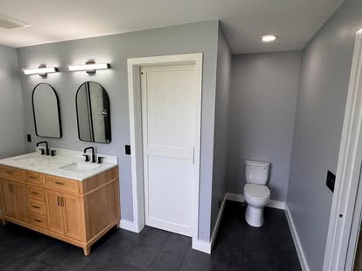 Bathroom remodel with tile shower and vanity in Clarksville, TN by JM Home and Property Services (2)